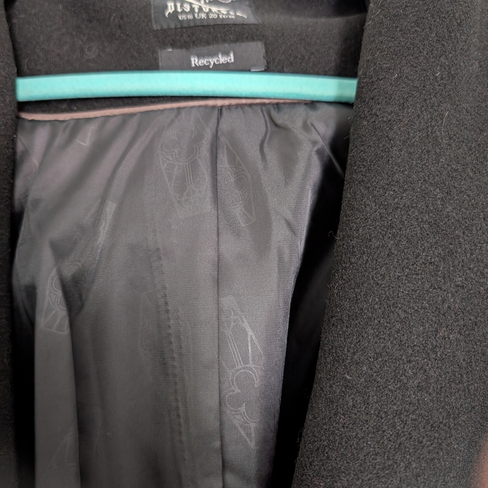 Black Hooded Belted Coat - Picture 2 of 5